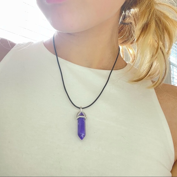 Purple Pendant Necklace - Picture 2 of 4